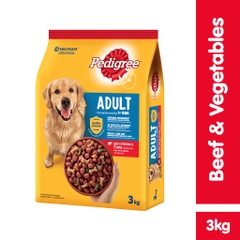 Thức ăn hạt dành cho Chó trưởng thành Pedigree Adult vị bò 3kg