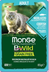 Pate Monge BWild gói 85g nhiều vị cho mèo