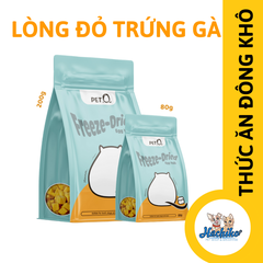 Thức ăn đông khô cho thú cưng PetQ Mèo 80gr/ 200gr - Lòng đỏ trứng gà