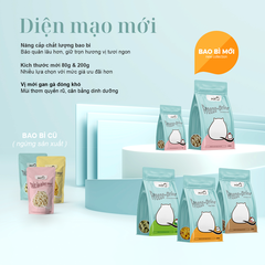 Thức ăn đông khô cho thú cưng PetQ cho Mèo 80gr 200gr - Ức gà cỏ Mèo