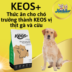 Thức ăn cho chó trưởng thành KEOS vị thịt gà và cừu 1.5kg