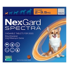 NEXGARD SPECTRA - Viên uống trị nội ngoại ký sinh trùng dành cho chó