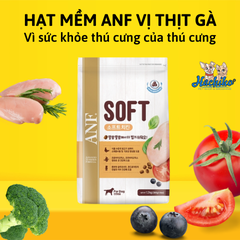 Thức ăn hạt mềm cho chó ANF soft Salmon/Chicken vị cá hồi/ vị gà 1.2kg