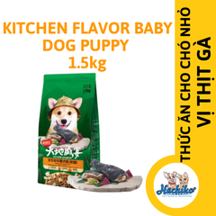 Thức ăn hạt cho chó trên 4 tuần tuổi vị gà ác và rau củ Kitchen Flavor Baby Dog Puppy 1.5kg