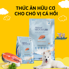 Thức ăn hạt hữu cơ Signature Natural Salmon/Lamb cho chó vị cá hồi/cừu 1.8kg (9 gói/200gr)