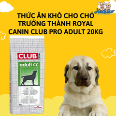 Thức ăn khô cho chó trưởng thành Royal Canin Club Pro Adult 20kg