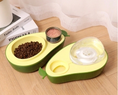 Bát uống nước cho Chó Mèo hình quả bơ có nắp đậy PAW Avocado Pet Water Bowl