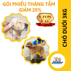 PHIẾU THÁNG Combo trọn gói tắm cắt cho Chó VIP - GIẢM 20%