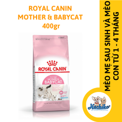 Thức ăn khô Royal Canin dành cho mèo mẹ sau sinh và mèo con từ 1 đến 4 tháng 400gr/2kg/4kg