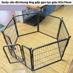 Quây nan ống vân đá 6 tấm 63*70cm