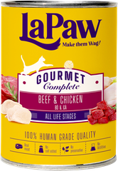 Pate cho Chó laPaw Gourmet cao cấp dạng nhuyễn hộp 375g