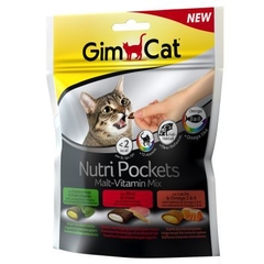 Gimcat Nutri Pockets Junior Mix 60gr-bánh quy giòn cho mèo con