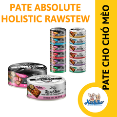 Pate Absolute Holistic RawStew cho Chó Mèo Lon 80g