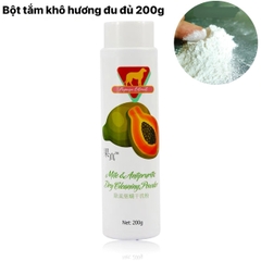 Phấn bột tắm khô Magic hương đu đủ cho chó mèo 200g