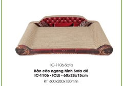 Bàn cào móng ngang ghế sofa ĐỎ 60*28*15