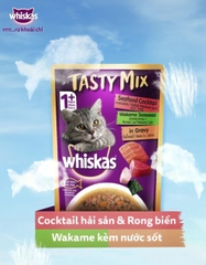 Thức ăn cho mèo dạng sốt Whiskas Tasty Mix 70gr