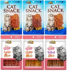 Snack cat Pet 8 50gr (dạng que, dạng sợi) dành cho mèo