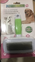 Lược chải lông Pet Grooming dành cho chó mèo (tặng kèm lược nhỏ)