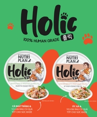 Pate chó Holic cá ngừ trắng rau củ và Vị thịt gà rau củ 85gr