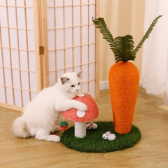 Cột cào củ carot và cây nấm 40*40*30cm đồ chơi cho mèo