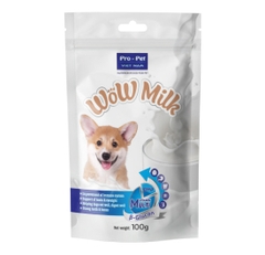 Sữa Wow Milk dành cho chó gói 100g