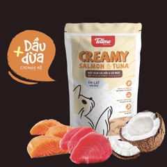 Tell me Xốt kem cho Mèo cá hồi&cá ngừ, gà &trứng 85gr