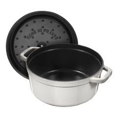 Nồi gang tròn Staub - Màu nấm trắng