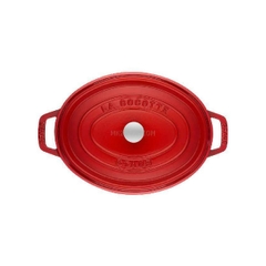 Nồi gang oval STAUB - Màu đỏ cherry