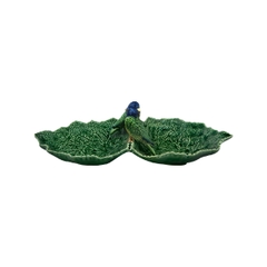 Đĩa lá đôi (sẻ xanh) BORDALLO Leaves - 34cm