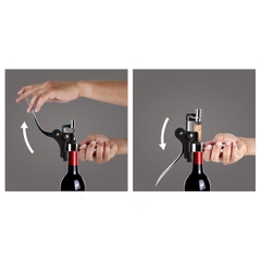 Dụng cụ khui rượu Vacu Vin Lever tay cầm ngang (2021)