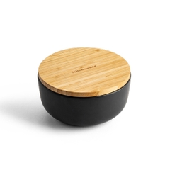 KitchenAid - Tô gốm có nắp tre màu đen - 15cm (1L)