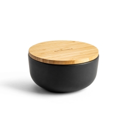 KitchenAid - Tô gốm có nắp tre màu đen - 15cm (1L)