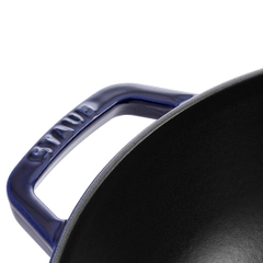 Chảo gang wok STAUB - Màu xanh đen - 29cm - 4.25L