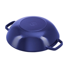 Chảo gang wok STAUB - Màu xanh đen - 29cm - 4.25L