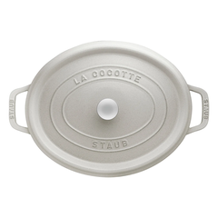 Nồi gang oval Staub - Màu nấm trắng - 37cm (8L)