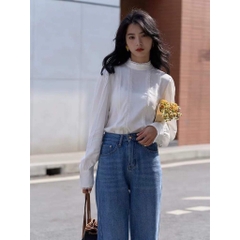 Áo sơ mi kiểu nữ viền cổ Zara Auth New tag có sẵn 4043/261 4043261