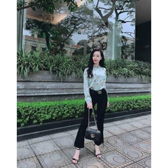 Quần jean ống loe xẻ gấu Zara auth new tag có sẵn 6688/020 6688020