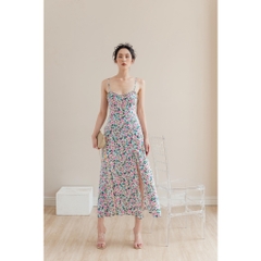 Váy hoa hai dây dáng dài xẻ tà Zara Auth New Tag có sẵn 8741/065 8741065