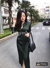 Váy lụa kiểu sơ mi dáng dài đai eo Zara Auth New Tag có sẵn 8348/421 8348421