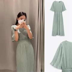 Váy dáng dài xếp ly tay lỡ Zara Auth New Tag có sẵn 8741/250 8741250