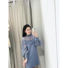 Váy len suông phối voan Zara Auth new tag có sẵn 2488/110 2488110