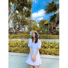 Váy cổ vuông dáng ngắn Zara Auth new tag có sẵn 7484/071 7484071