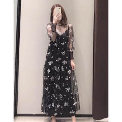 Váy phối ren dáng dài Zara Auth new tag có sẵn 7521/309 7521309