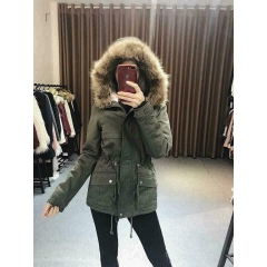 Áo Parka lót lông màu rêu H&M Auth new tag có sẵn 0650122002