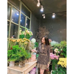 Váy dáng ngắn họa tiết báo Zara Auth new tag có sẵn 2587/156 2587156