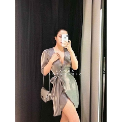 Váy vạt chéo dáng ngắn Zara Auth new tag có sẵn