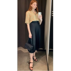 Chân váy dài xếp ly Zara Auth new tag có sẵn