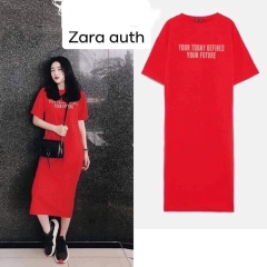 Váy suông dáng dài in chữ ZARA Auth new tag có sẵn 1501/304 1501304