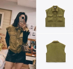 Áo gile trần trám dáng rộng Zara Auth New Tag có sẵn 7484/035 7484035