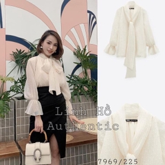 Áo kiểu tiểu thư kèm nơ cổ Zara Auth New tag có sẵn 7969/225 7969225